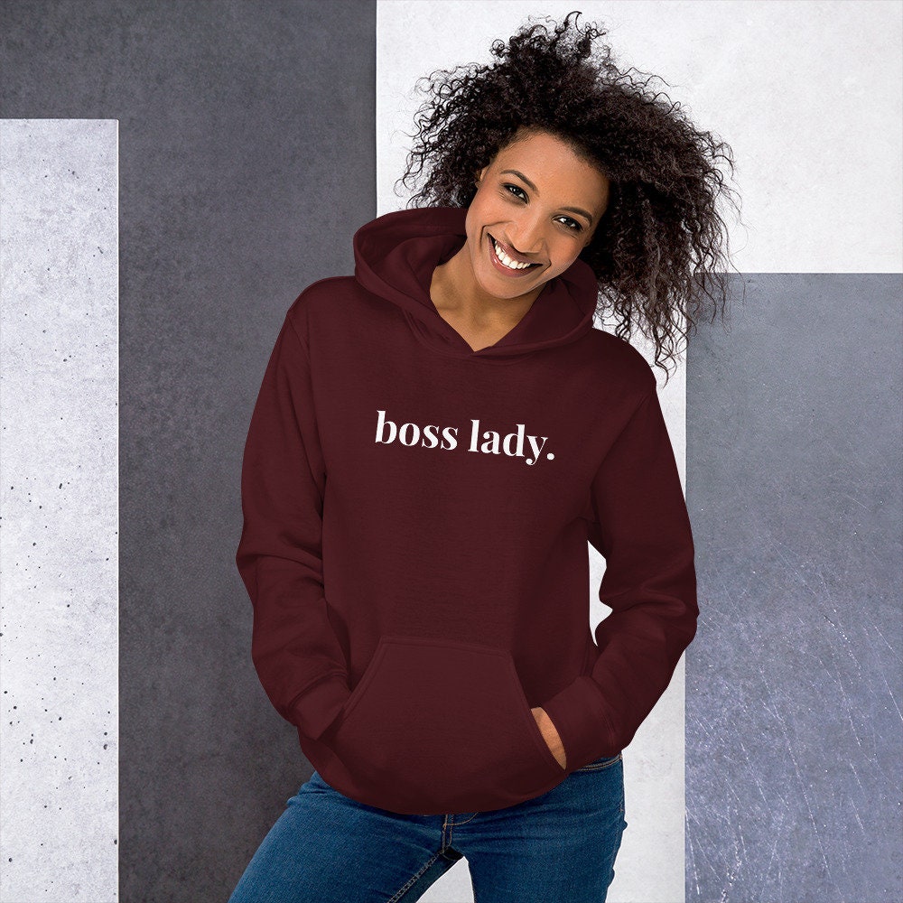 Boss lady hooded sweatshirt, boss hoodie, woman in charge hoodie, Unisex Hoodie