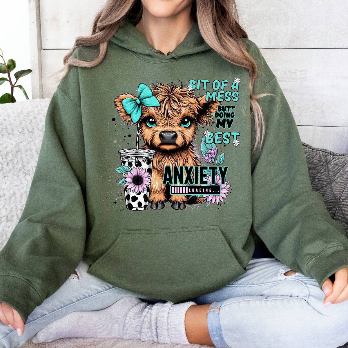 Sarcasm Highland Cow Hoodie, Highland Cow Western Hoodie, Cute Cow Hoodie, Cow Gifts, Funny Adult Hoodie,Sarcastic Sayings Hoodie,Cow Hoodie