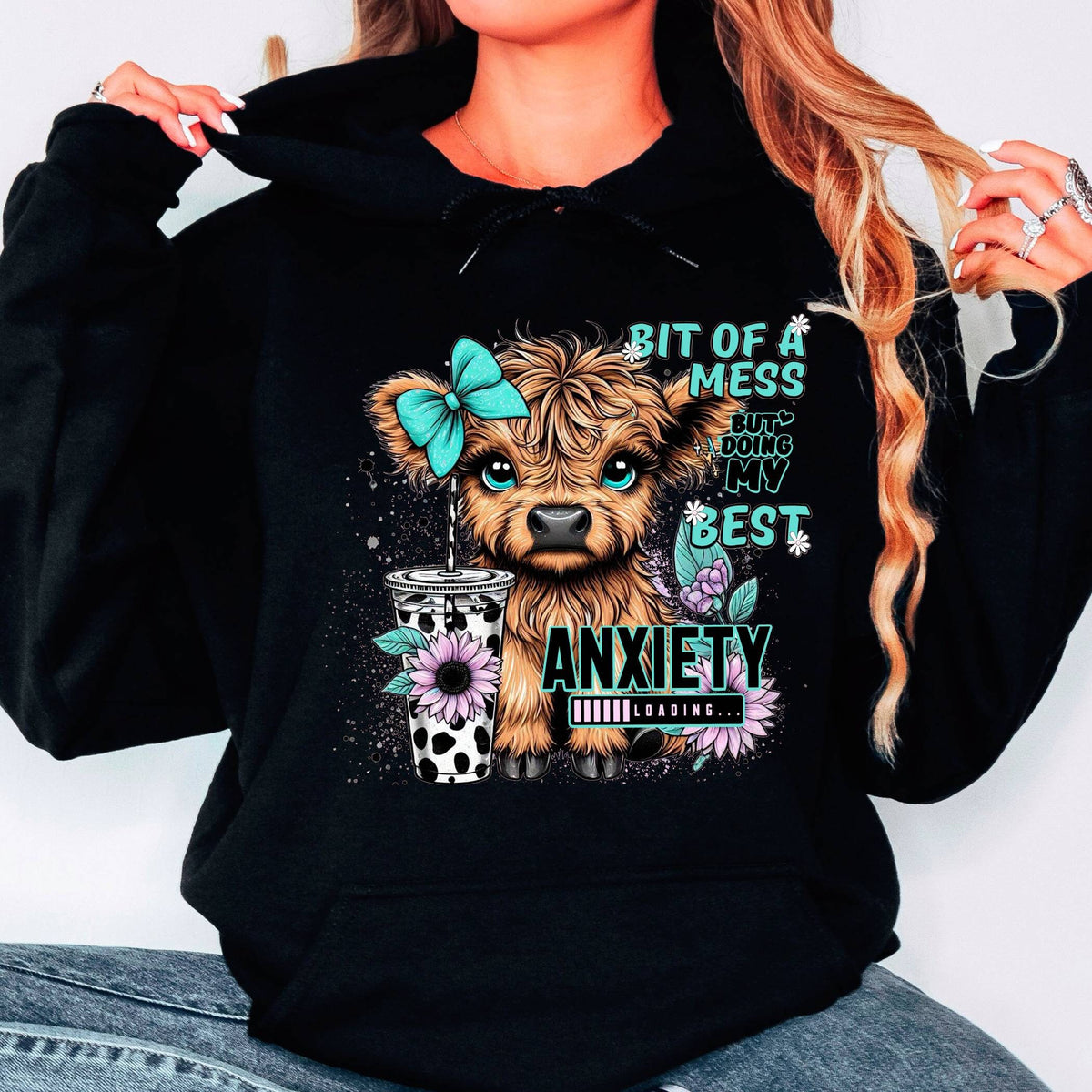 Sarcasm Highland Cow Hoodie, Highland Cow Western Hoodie, Cute Cow Hoodie, Cow Gifts, Funny Adult Hoodie,Sarcastic Sayings Hoodie,Cow Hoodie