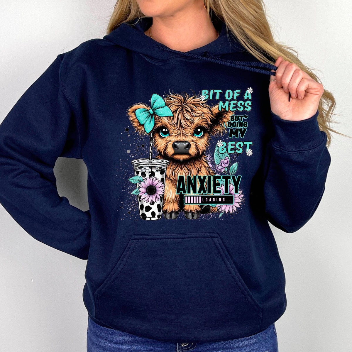 Sarcasm Highland Cow Hoodie, Highland Cow Western Hoodie, Cute Cow Hoodie, Cow Gifts, Funny Adult Hoodie,Sarcastic Sayings Hoodie,Cow Hoodie