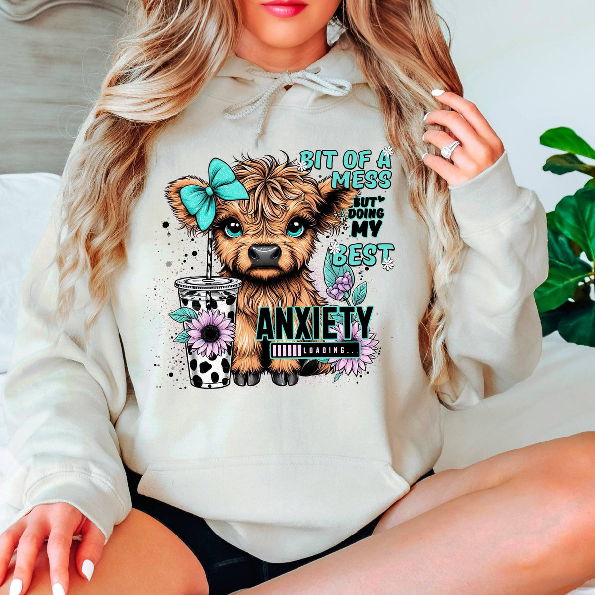 Sarcasm Highland Cow Hoodie, Highland Cow Western Hoodie, Cute Cow Hoodie, Cow Gifts, Funny Adult Hoodie,Sarcastic Sayings Hoodie,Cow Hoodie