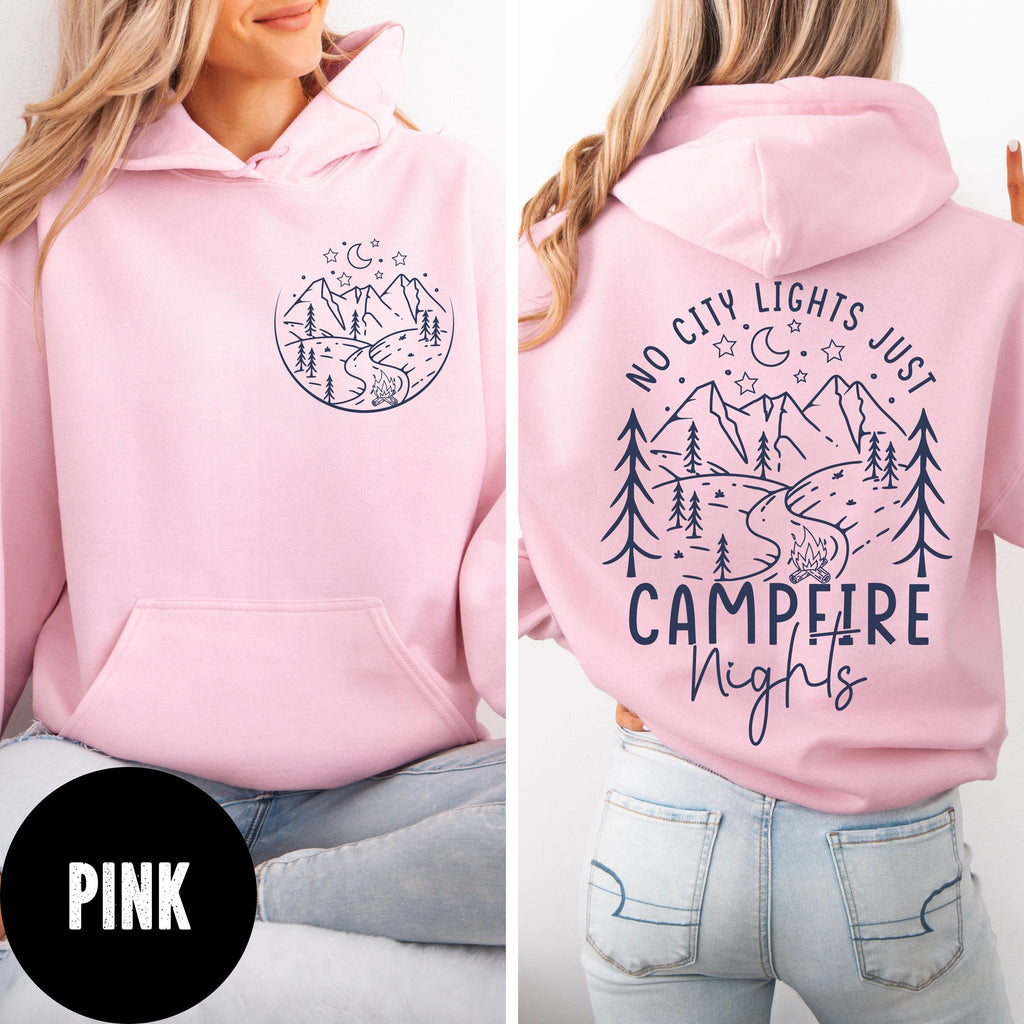 Camping Hoodie, No City Lights Just Campfire Nights Hoodie, Caping Lovers Hoodie, Nature Lovers Gift, Camping Apparel, Camping Mode Hoodie