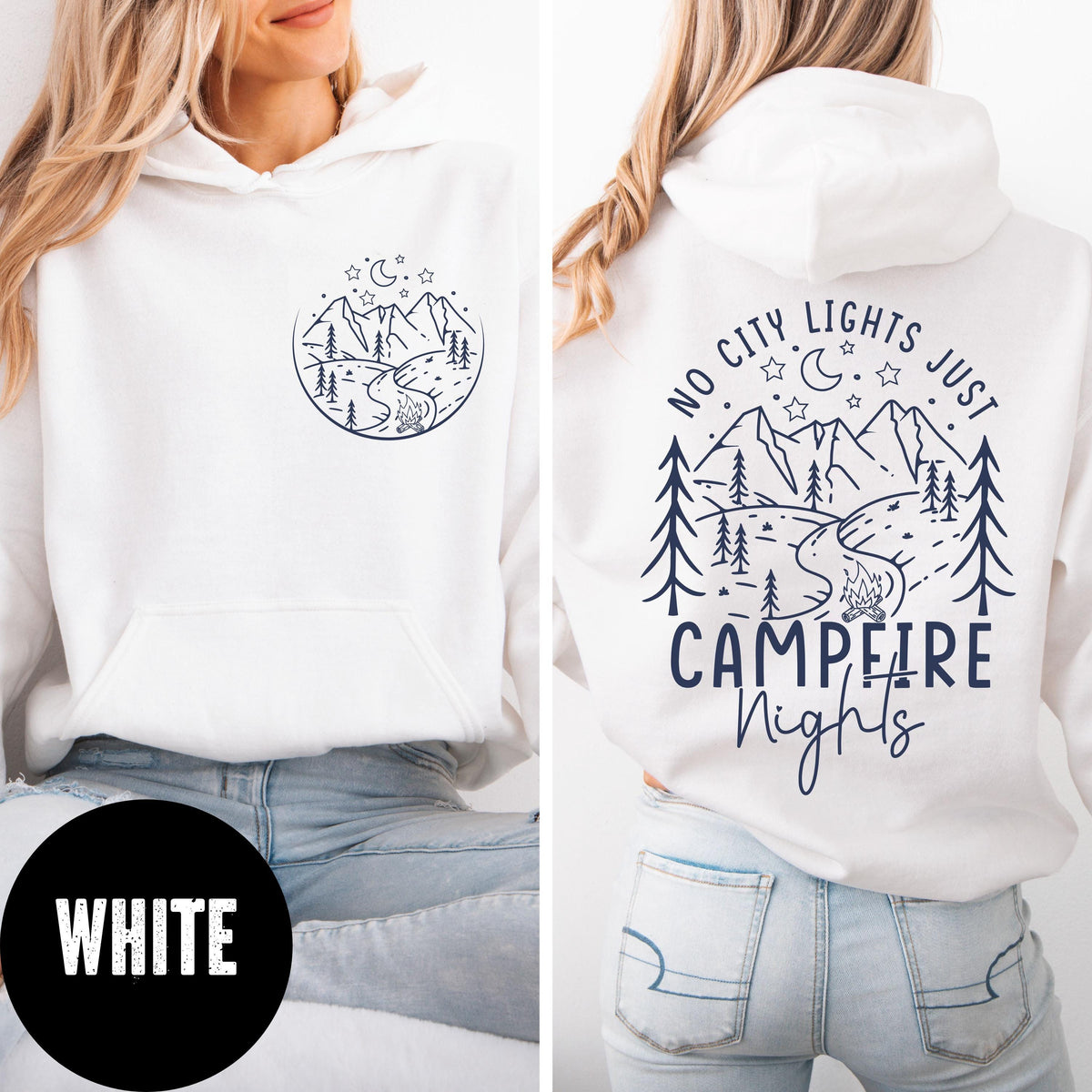 Camping Hoodie, No City Lights Just Campfire Nights Hoodie, Caping Lovers Hoodie, Nature Lovers Gift, Camping Apparel, Camping Mode Hoodie