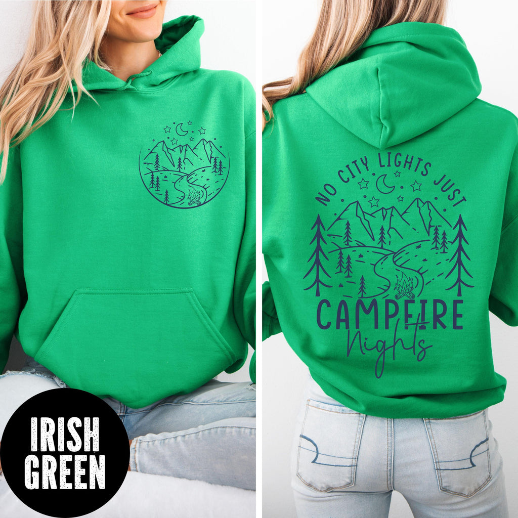 Camping Hoodie, No City Lights Just Campfire Nights Hoodie, Caping Lovers Hoodie, Nature Lovers Gift, Camping Apparel, Camping Mode Hoodie