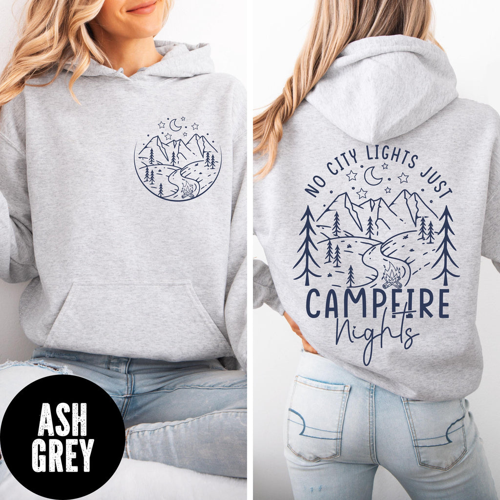 Camping Hoodie, No City Lights Just Campfire Nights Hoodie, Caping Lovers Hoodie, Nature Lovers Gift, Camping Apparel, Camping Mode Hoodie