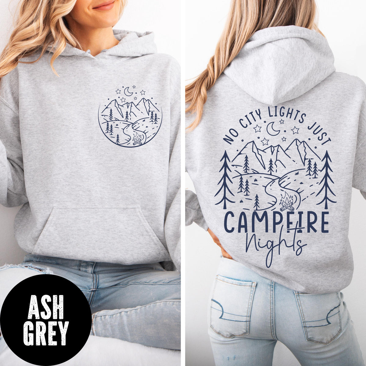 Camping Hoodie, No City Lights Just Campfire Nights Hoodie, Caping Lovers Hoodie, Nature Lovers Gift, Camping Apparel, Camping Mode Hoodie