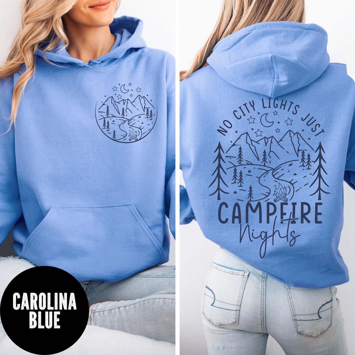 Camping Hoodie, No City Lights Just Campfire Nights Hoodie, Caping Lovers Hoodie, Nature Lovers Gift, Camping Apparel, Camping Mode Hoodie