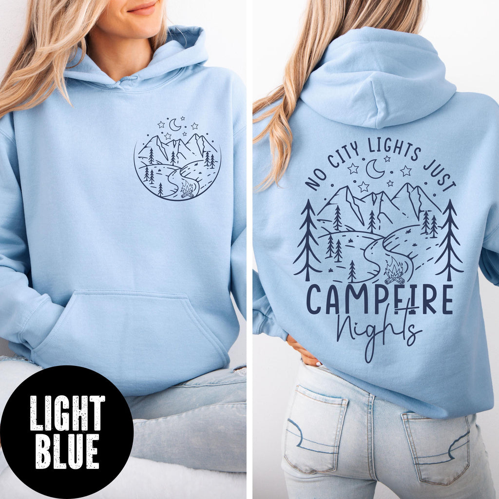 Camping Hoodie, No City Lights Just Campfire Nights Hoodie, Caping Lovers Hoodie, Nature Lovers Gift, Camping Apparel, Camping Mode Hoodie