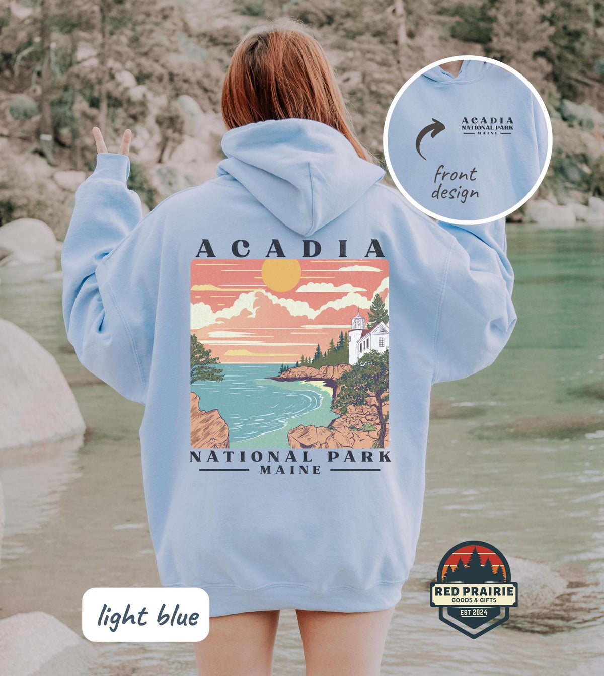 Acadia National Park Hoodie Granola Girl Protect Our Parks National Park Sweatshirt Acadia Sweatshirt Maine Coast Lighthouse Acadia Gift
