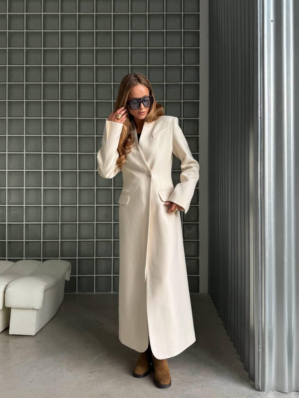 Long Cashmere Coat Womens Tailored Wool Coat Minimalist Fall Winter Outerwear Elegant City Style