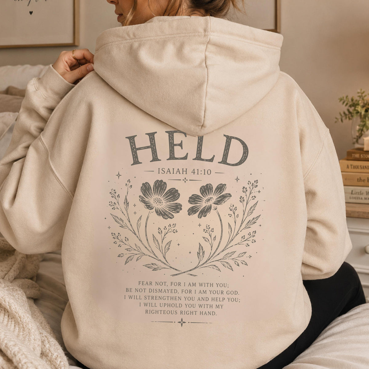 Christian Hoodie For Women Isaiah 41 10 Hoodie Bible Verse Sweatshirt Faith Based Apparel Floral Christian Gift For Her Bible Study Gifts