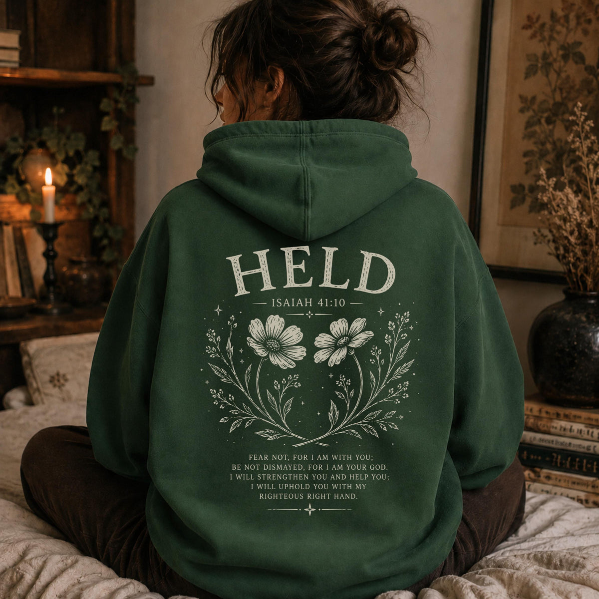 Christian Hoodie For Women Isaiah 41 10 Hoodie Bible Verse Sweatshirt Faith Based Apparel Floral Christian Gift For Her Bible Study Gifts
