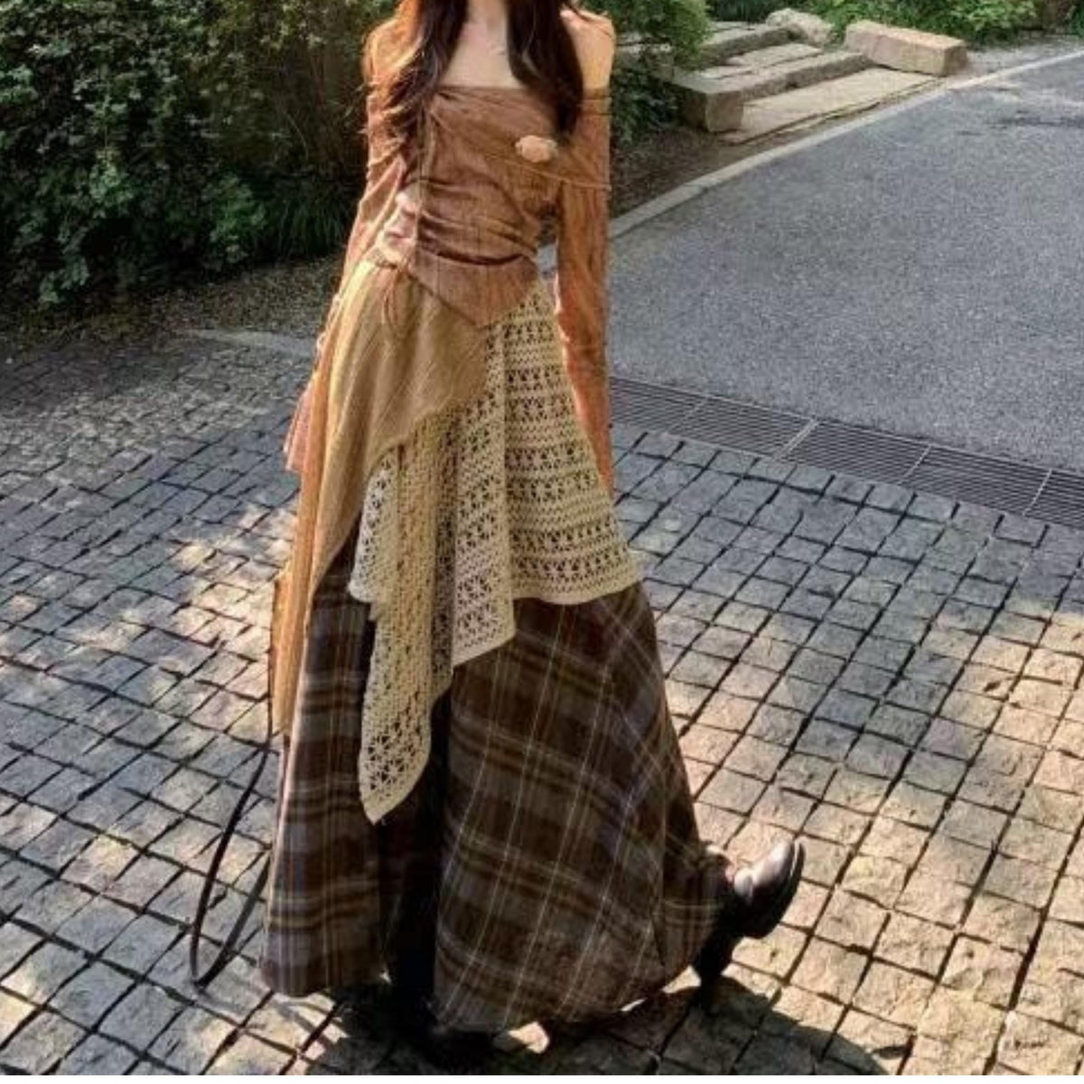 Layered Dress Set | Boho Maxi Skirt Outfit | Daily Wear | Soft Feminine Style
