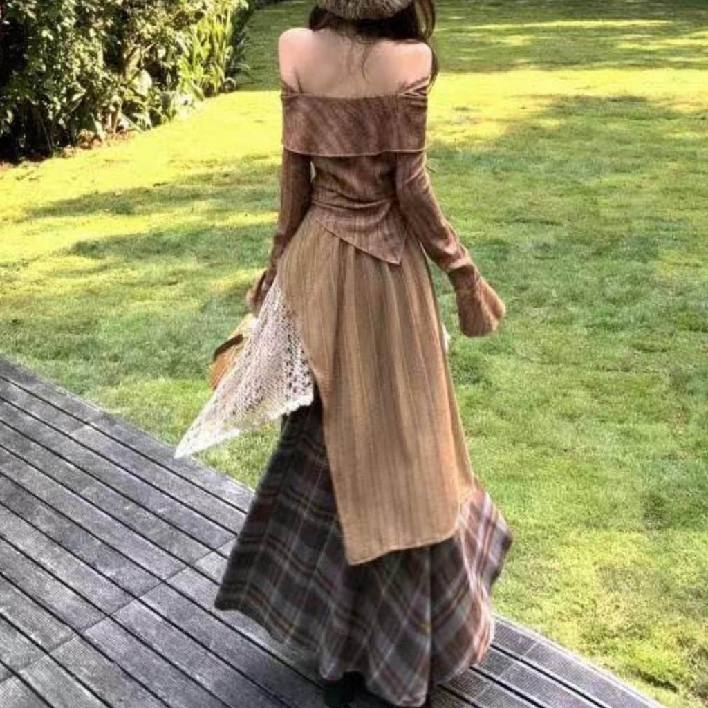 Layered Dress Set | Boho Maxi Skirt Outfit | Daily Wear | Soft Feminine Style