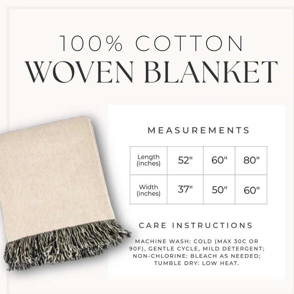 Minimal Pumpkin Pattern Woven Blanket | Fall Harvest Throw