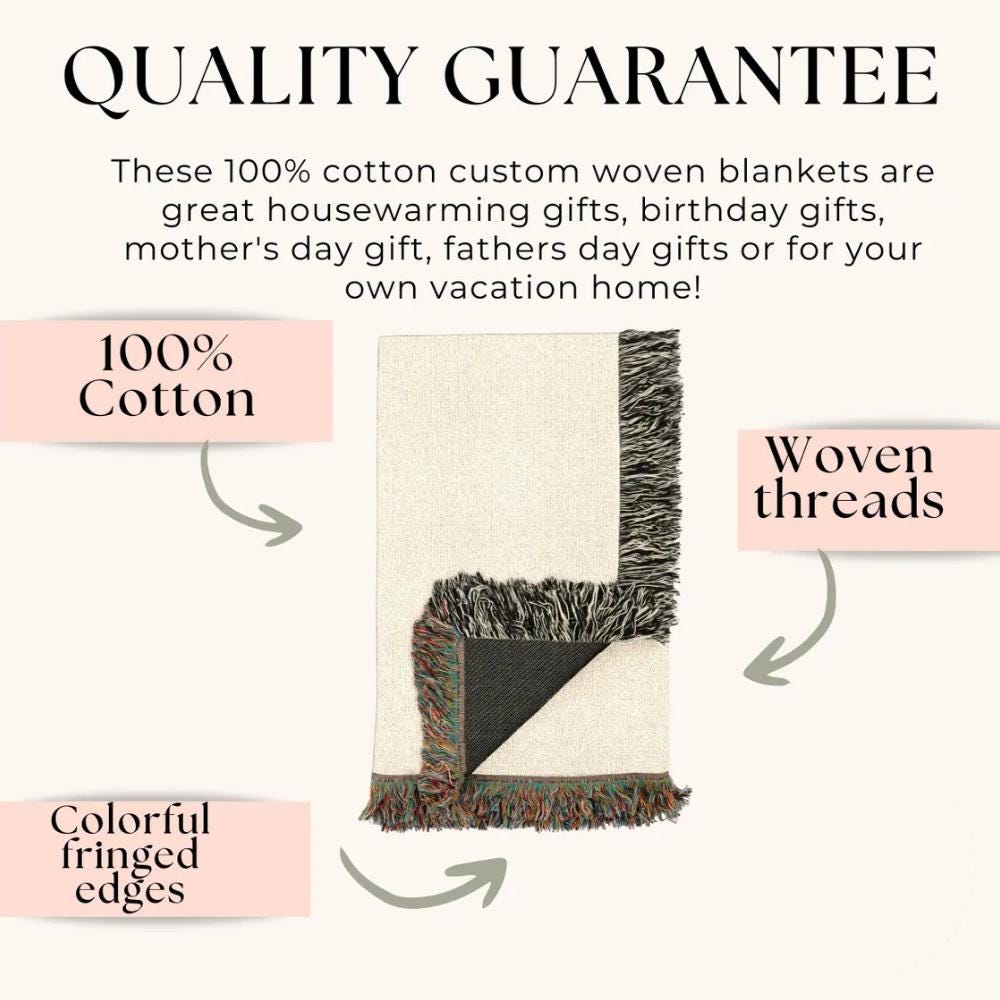 Minimal Pumpkin Pattern Woven Blanket | Fall Harvest Throw