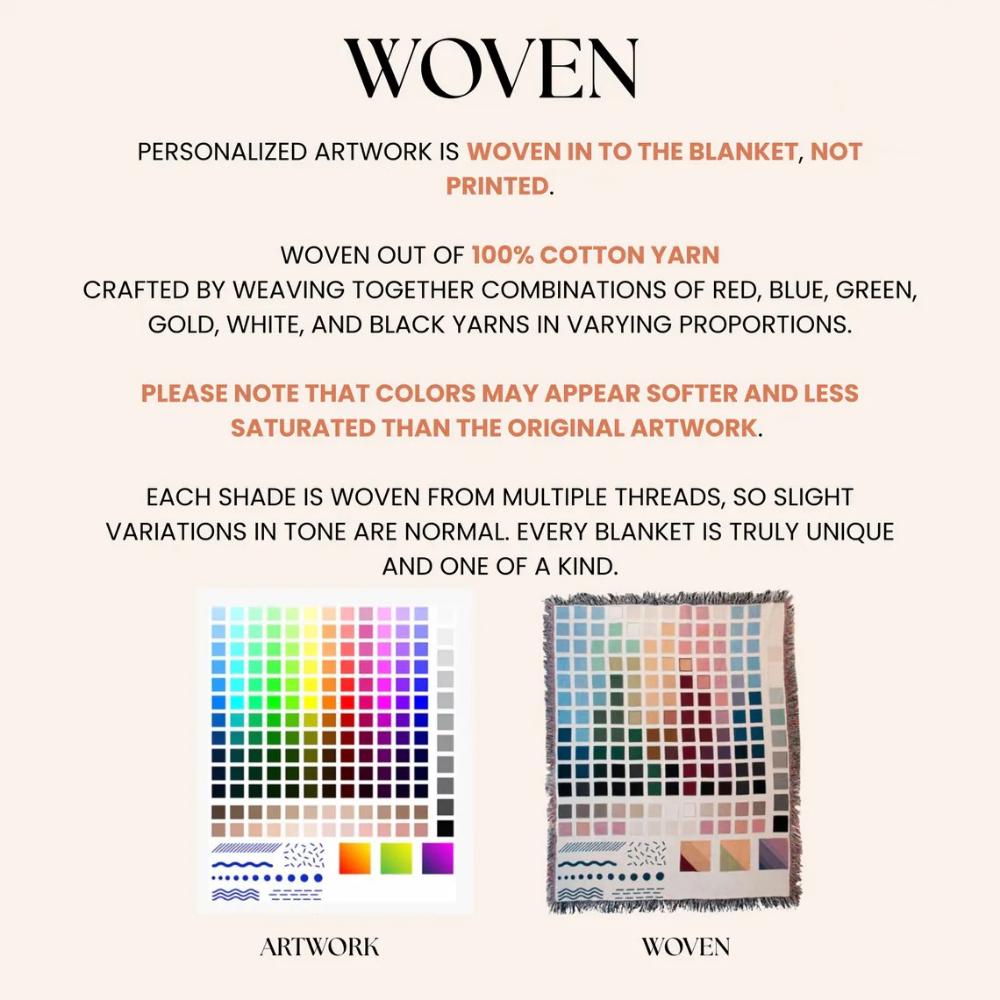 Minimal Pumpkin Pattern Woven Blanket | Fall Harvest Throw