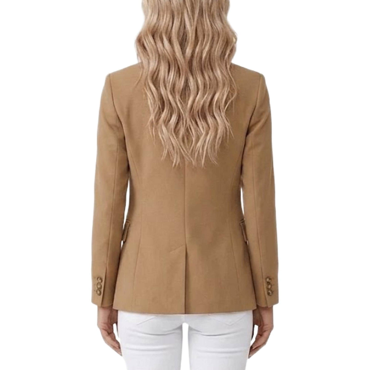 Women's Minimalist Stylish Wool Blazer - Classic Single Button Coat For Women - Handmade  Camel Wool Casual Outerwear Coat - Gift For Her