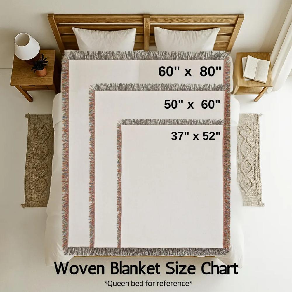 Minimal Pumpkin Pattern Woven Blanket | Fall Harvest Throw