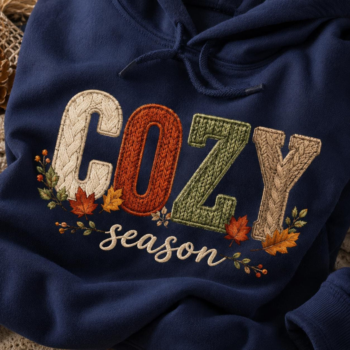 Cozy Season Hoodie | Knitted Look Fall Pullover
