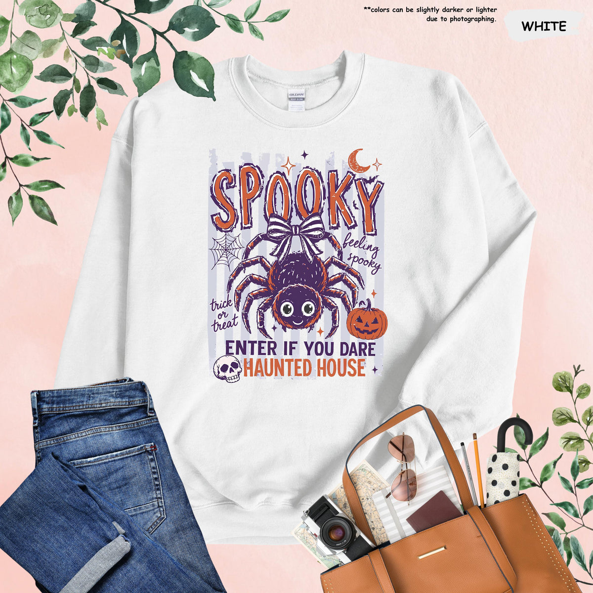 Spooky Halloween Hoodie, Spooky House Sweatshirt, Women Halloween Gift, Stripped Feeling Spooky Sweater, Pumpkin Season Sweater