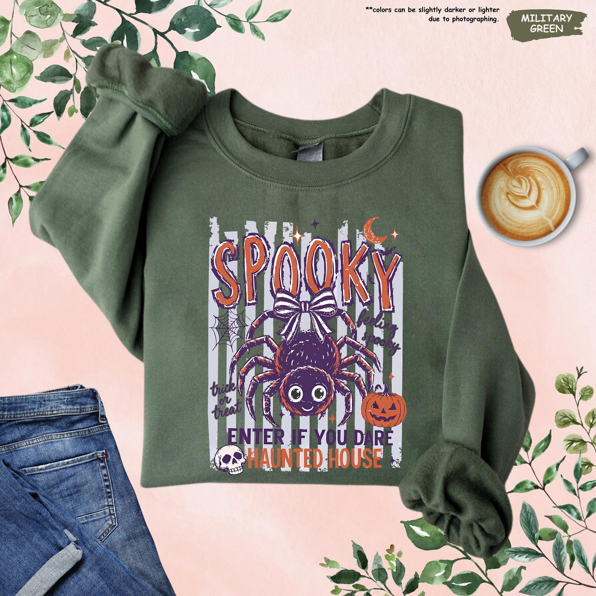 Spooky Halloween Hoodie, Spooky House Sweatshirt, Women Halloween Gift, Stripped Feeling Spooky Sweater, Pumpkin Season Sweater