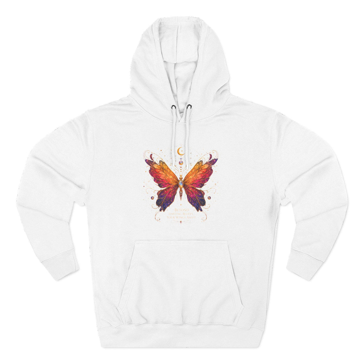 Butterfly Hoodie | Inspirational Butterfly Sweatshirt | Spiritual Hoodie | Celestial Butterfly Gift | Boho Graphic Hoodie