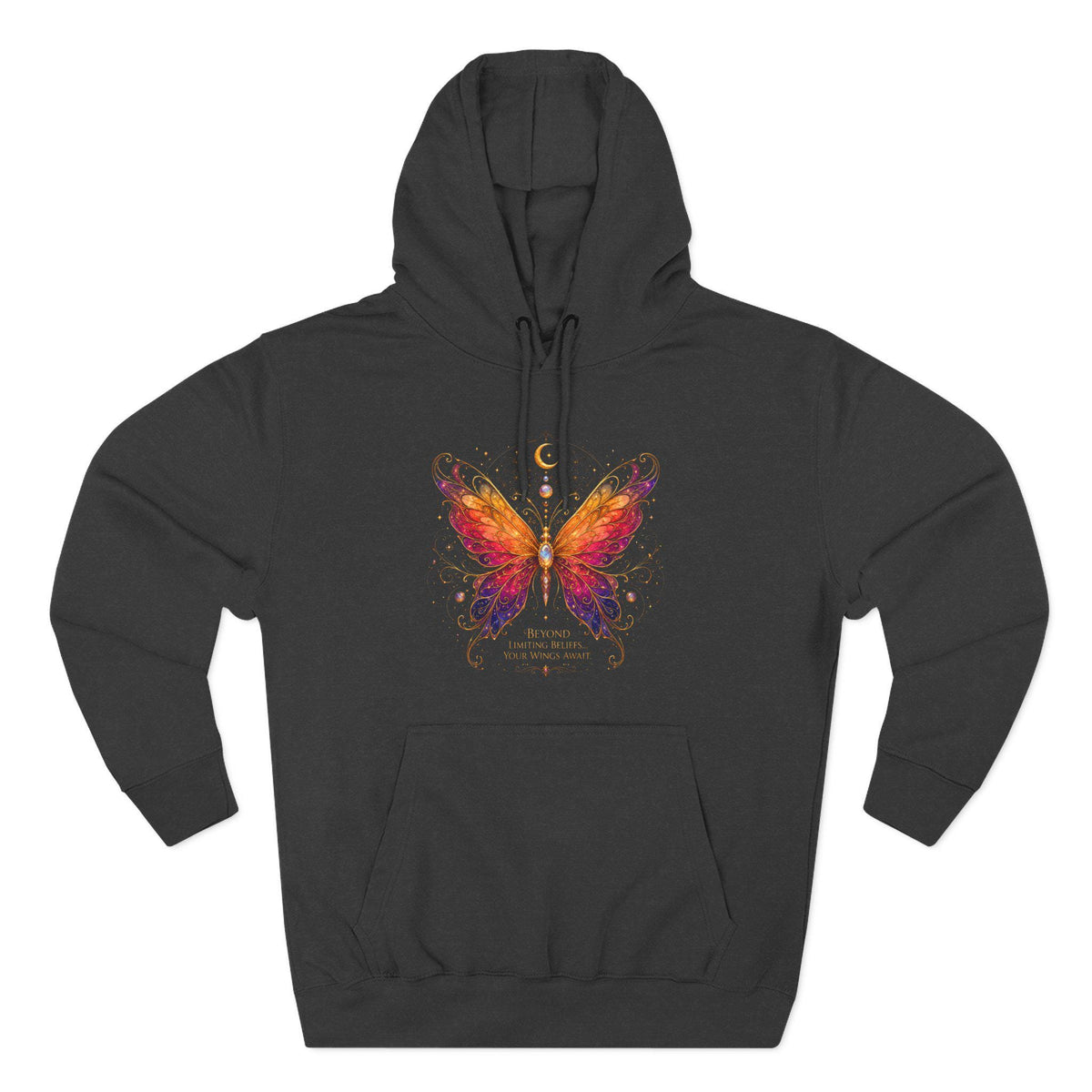 Butterfly Hoodie | Inspirational Butterfly Sweatshirt | Spiritual Hoodie | Celestial Butterfly Gift | Boho Graphic Hoodie