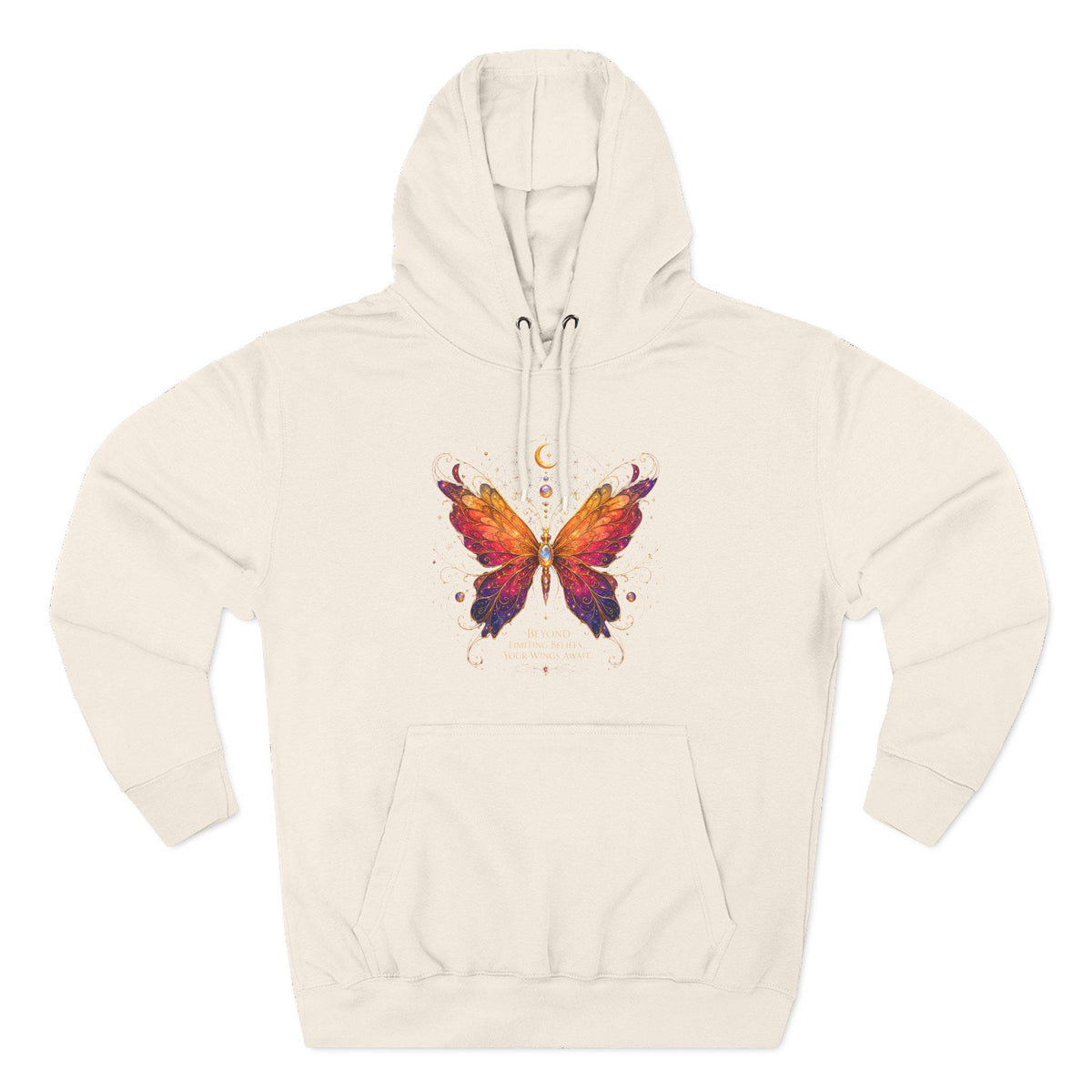 Butterfly Hoodie | Inspirational Butterfly Sweatshirt | Spiritual Hoodie | Celestial Butterfly Gift | Boho Graphic Hoodie