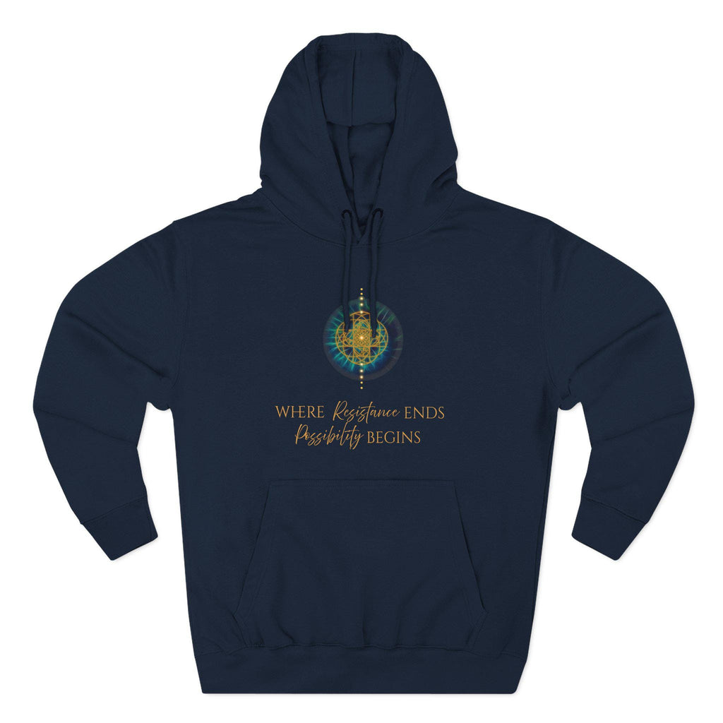Inspirational Sacred Geometry Hoodie | Where Resistance Ends, Possibility Begins | Spiritual Hoodie | Mindfulness Gift | Unisex Sweatshirt