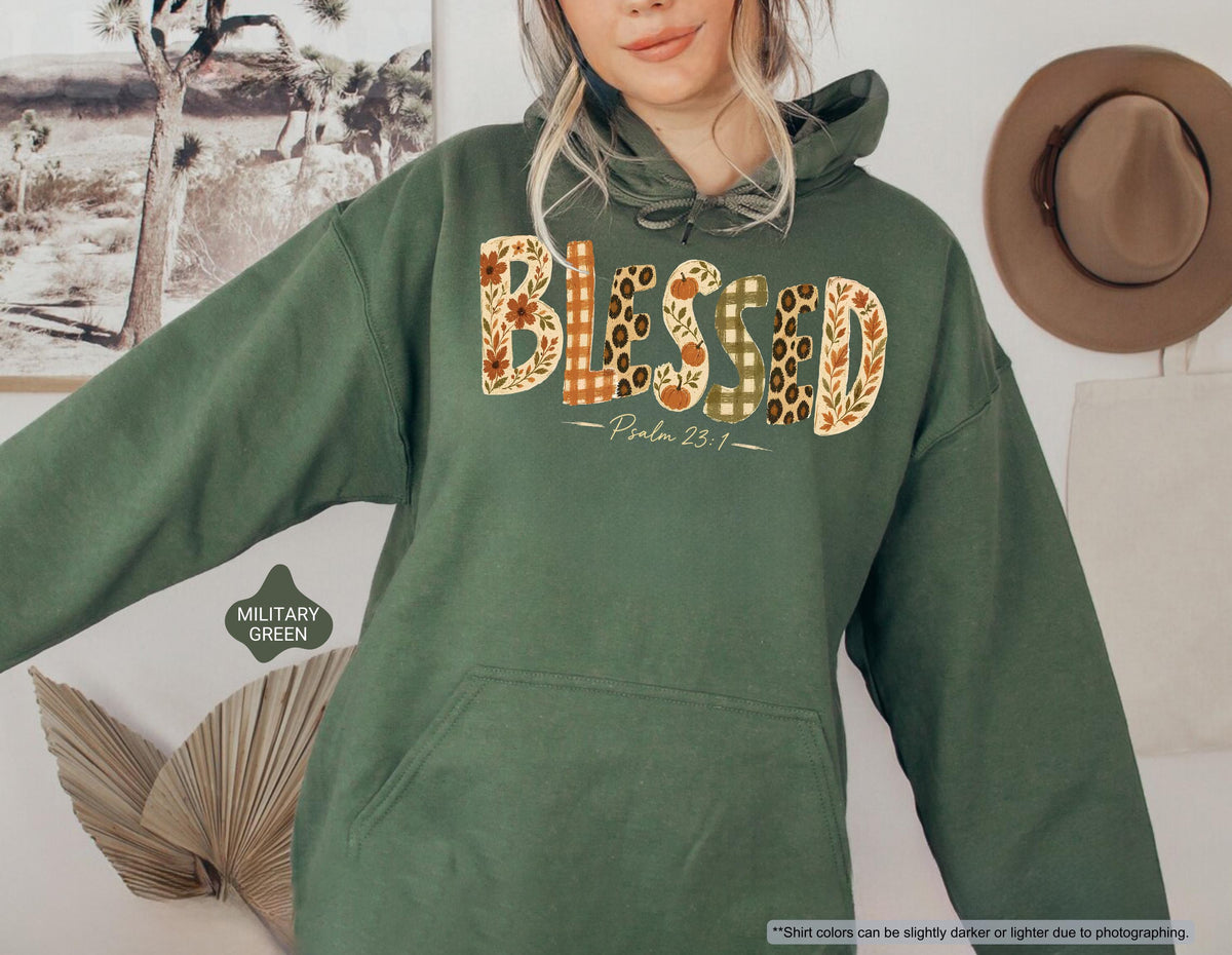 Blessed Fall Sweatshirt, Fall Mom Sweater, Faith Fall Sweatshirt, Fall Lover Gift, Women Autumn Hoodie, Thanksgiving Gift, Religious Sweater