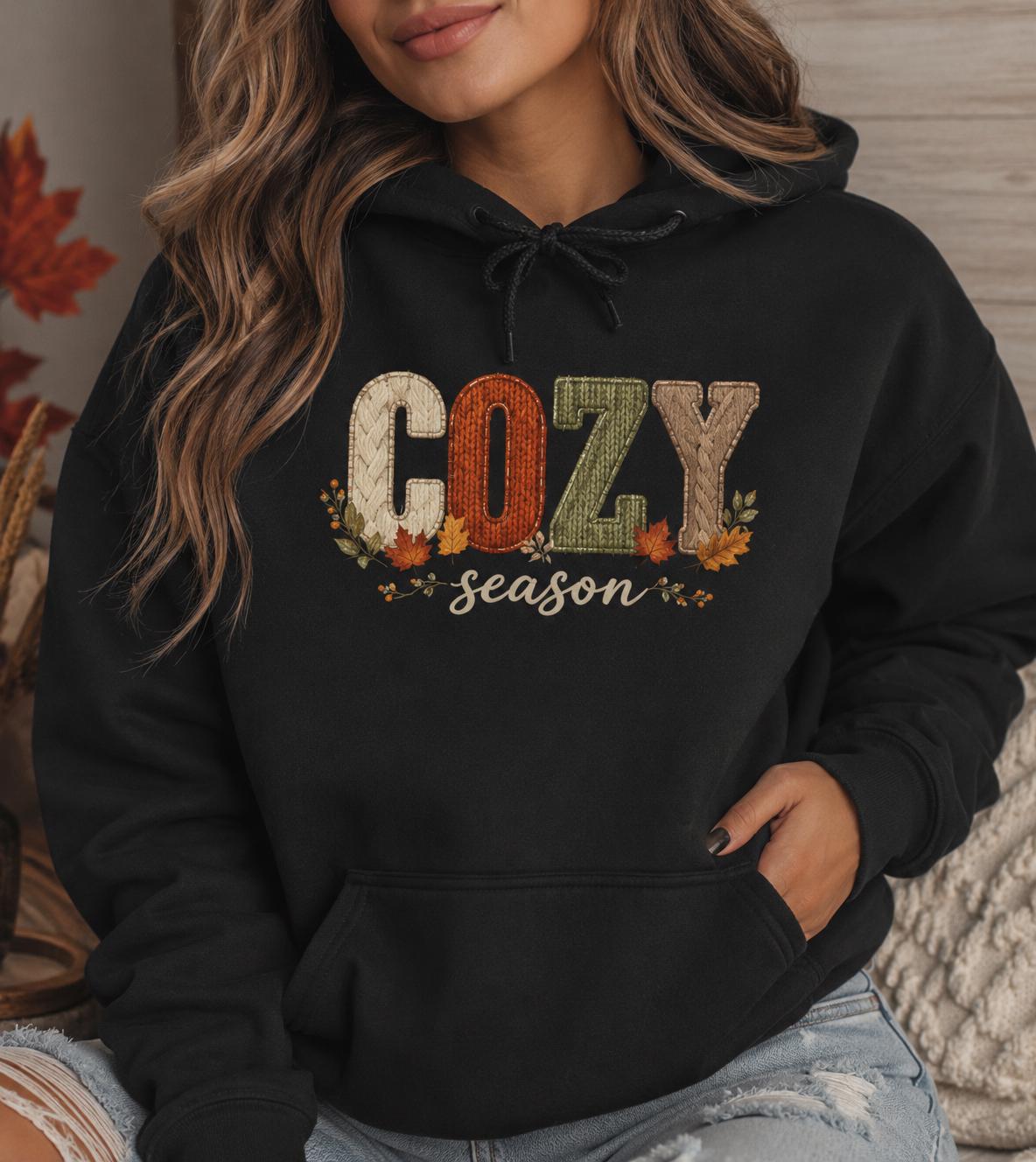 Cozy Season Hoodie | Knitted Look Fall Pullover