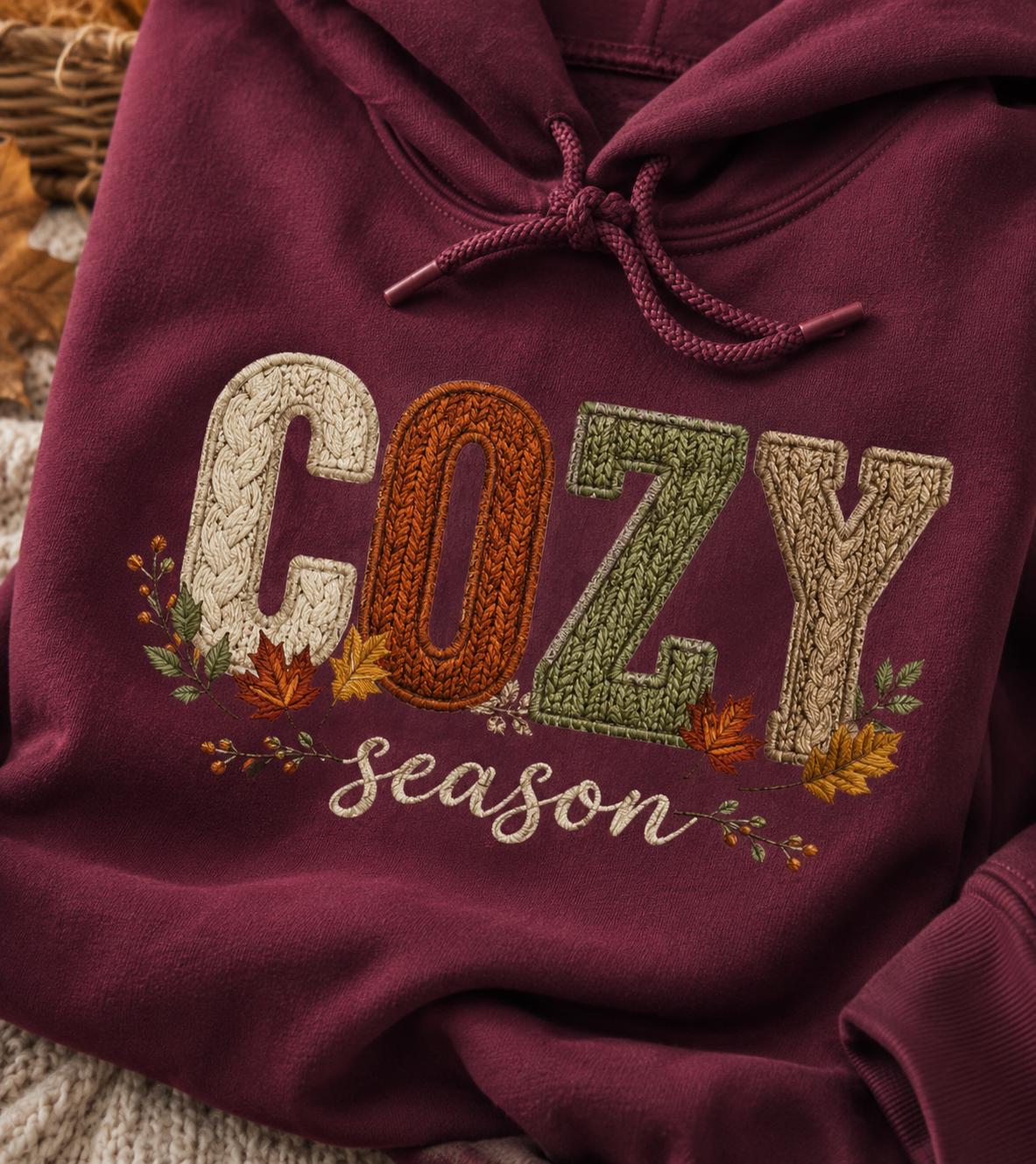 Cozy Season Hoodie | Knitted Look Fall Pullover
