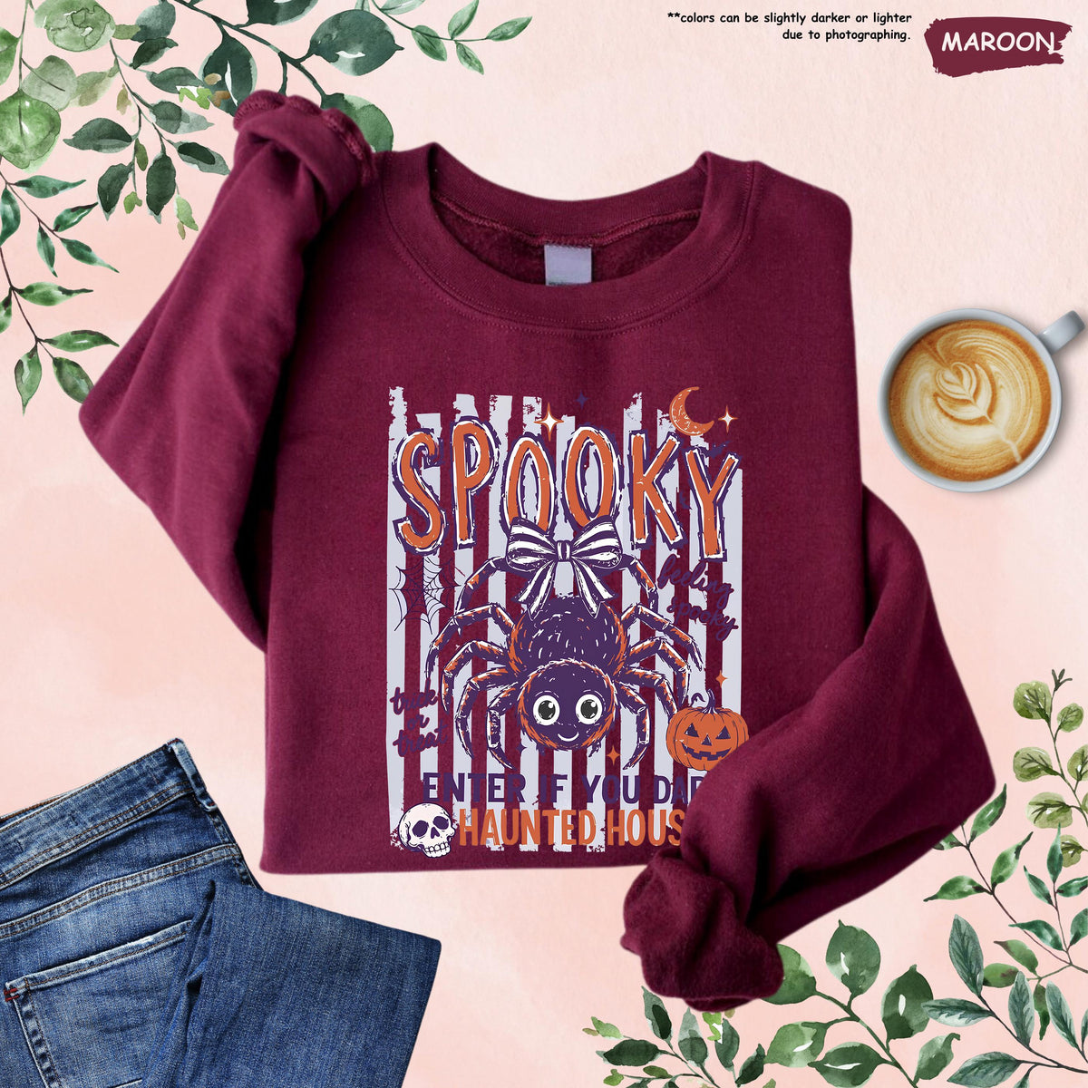 Spooky Halloween Hoodie, Spooky House Sweatshirt, Women Halloween Gift, Stripped Feeling Spooky Sweater, Pumpkin Season Sweater
