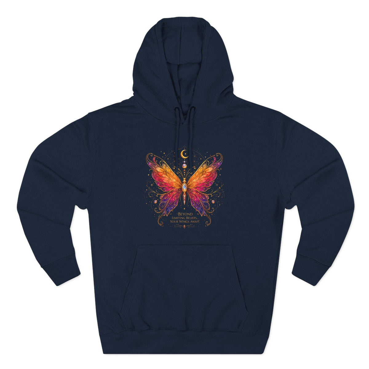 Butterfly Hoodie | Inspirational Butterfly Sweatshirt | Spiritual Hoodie | Celestial Butterfly Gift | Boho Graphic Hoodie