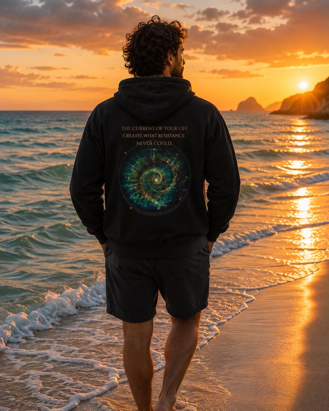 Inspirational Sacred Geometry Hoodie | Where Resistance Ends, Possibility Begins | Spiritual Hoodie | Mindfulness Gift | Unisex Sweatshirt