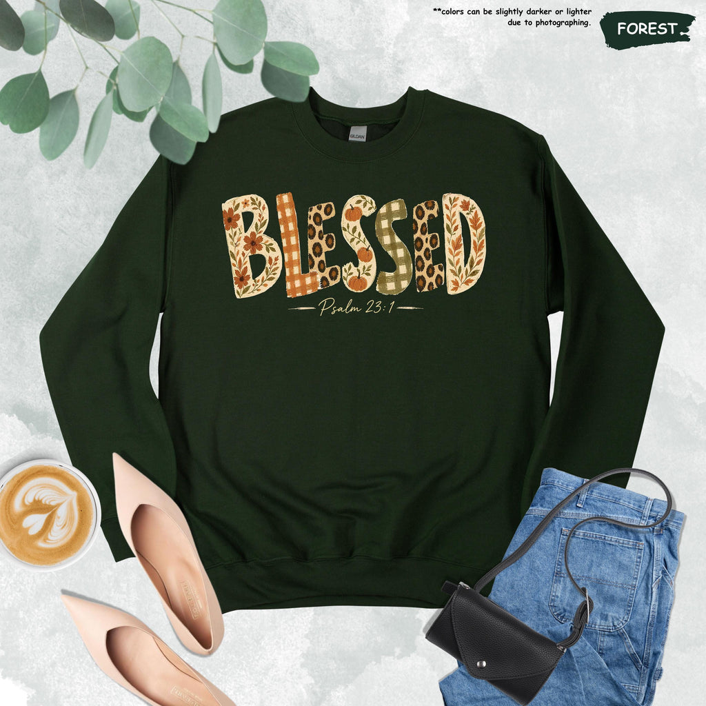 Blessed Fall Sweatshirt, Fall Mom Sweater, Faith Fall Sweatshirt, Fall Lover Gift, Women Autumn Hoodie, Thanksgiving Gift, Religious Sweater