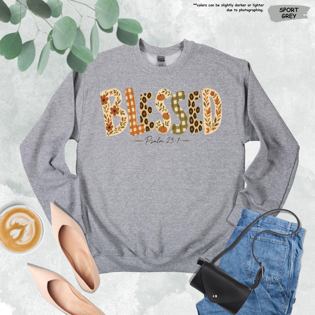 Blessed Fall Sweatshirt, Fall Mom Sweater, Faith Fall Sweatshirt, Fall Lover Gift, Women Autumn Hoodie, Thanksgiving Gift, Religious Sweater