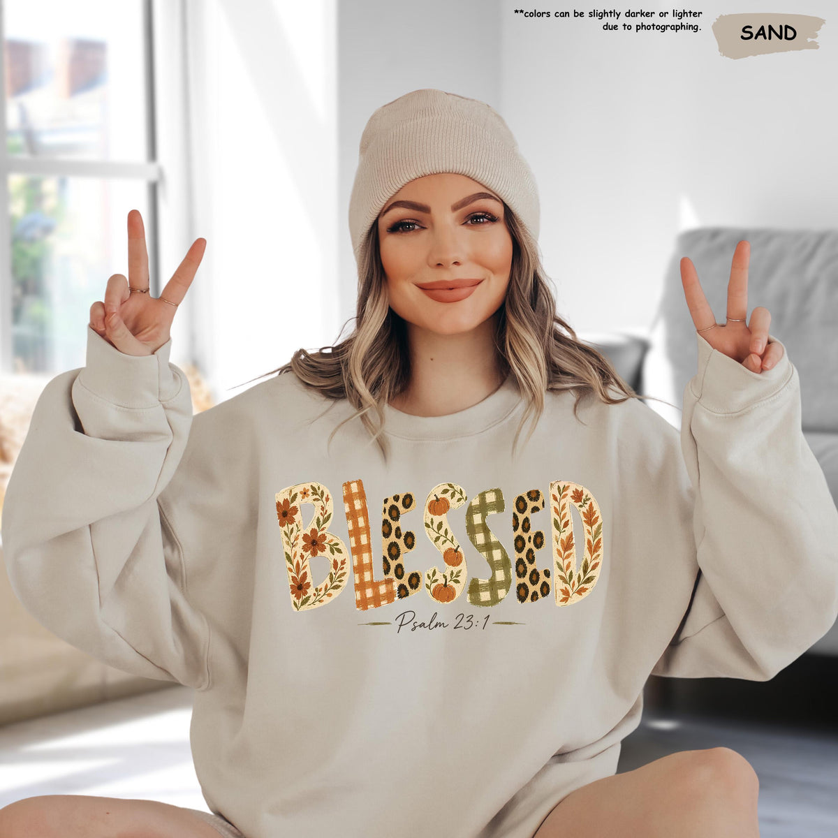 Blessed Fall Sweatshirt, Fall Mom Sweater, Faith Fall Sweatshirt, Fall Lover Gift, Women Autumn Hoodie, Thanksgiving Gift, Religious Sweater