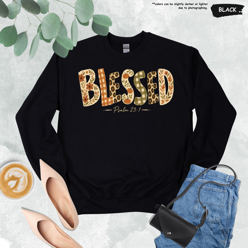 Blessed Fall Sweatshirt, Fall Mom Sweater, Faith Fall Sweatshirt, Fall Lover Gift, Women Autumn Hoodie, Thanksgiving Gift, Religious Sweater