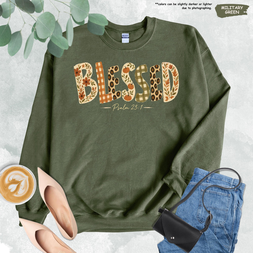 Blessed Fall Sweatshirt, Fall Mom Sweater, Faith Fall Sweatshirt, Fall Lover Gift, Women Autumn Hoodie, Thanksgiving Gift, Religious Sweater