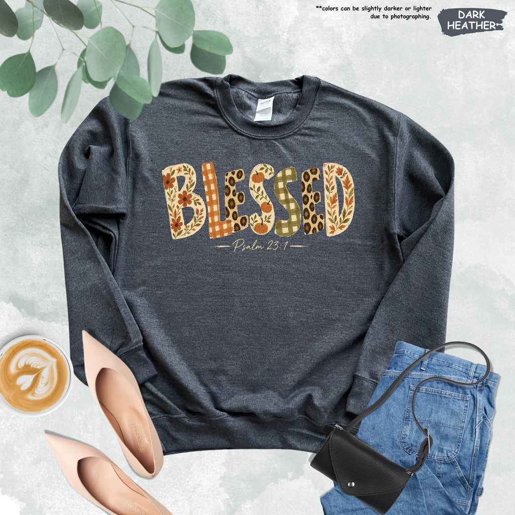 Blessed Fall Sweatshirt, Fall Mom Sweater, Faith Fall Sweatshirt, Fall Lover Gift, Women Autumn Hoodie, Thanksgiving Gift, Religious Sweater