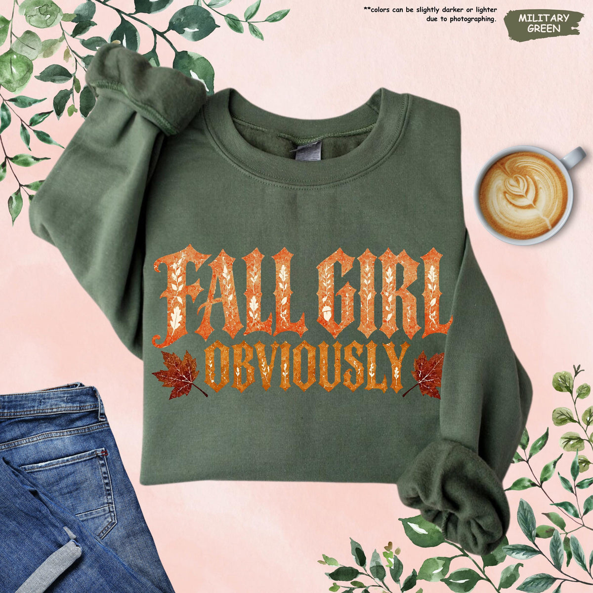 Fall Girl Obviously Hoodie, Autumn Leaf Sweatshirt, Girly Autumn Gift, Fall Season Hoodie, Fall Girl Sweatshirt, Fall Themed Sweater
