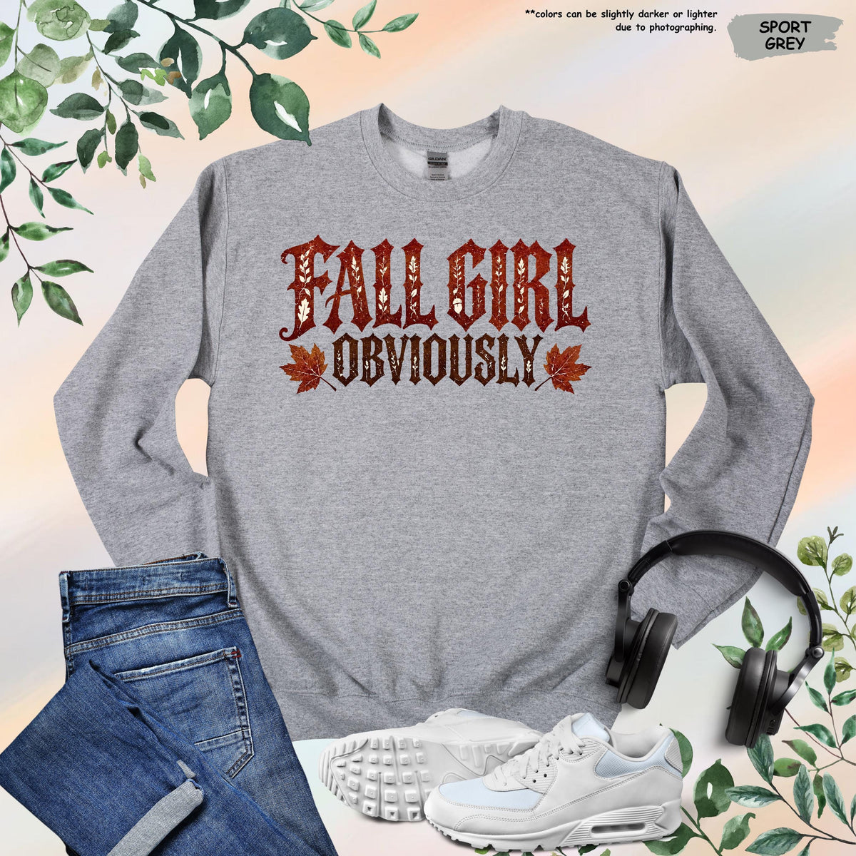 Fall Girl Obviously Hoodie, Autumn Leaf Sweatshirt, Girly Autumn Gift, Fall Season Hoodie, Fall Girl Sweatshirt, Fall Themed Sweater