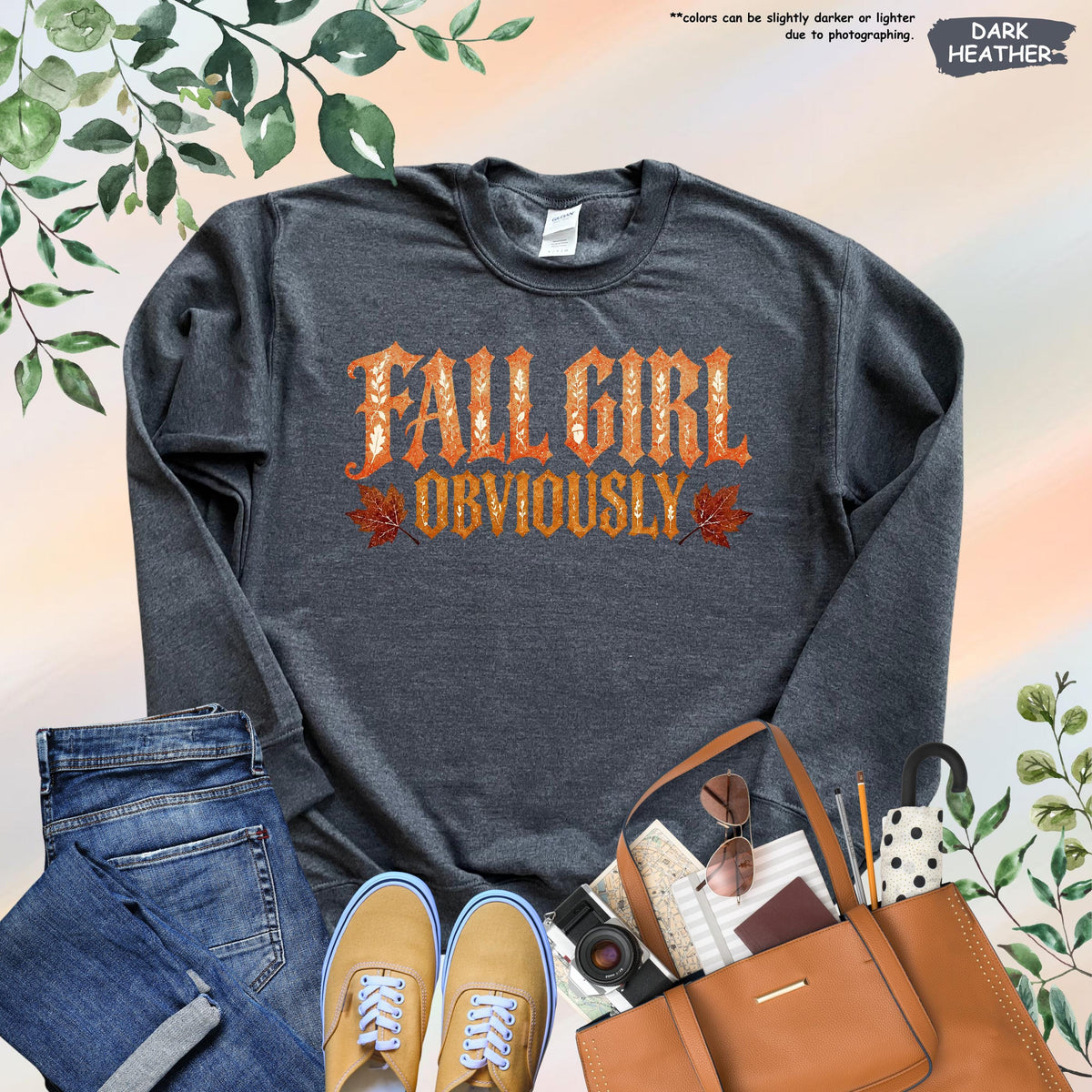 Fall Girl Obviously Hoodie, Autumn Leaf Sweatshirt, Girly Autumn Gift, Fall Season Hoodie, Fall Girl Sweatshirt, Fall Themed Sweater