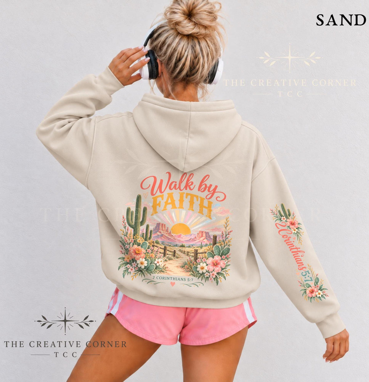 Walk by Faith Hoodie, 2 Corinthians 5:7 Christian Hoodie, Christian Youth Group Shirt, Bible Camp Hoodie, Western Christian Sweatshirt