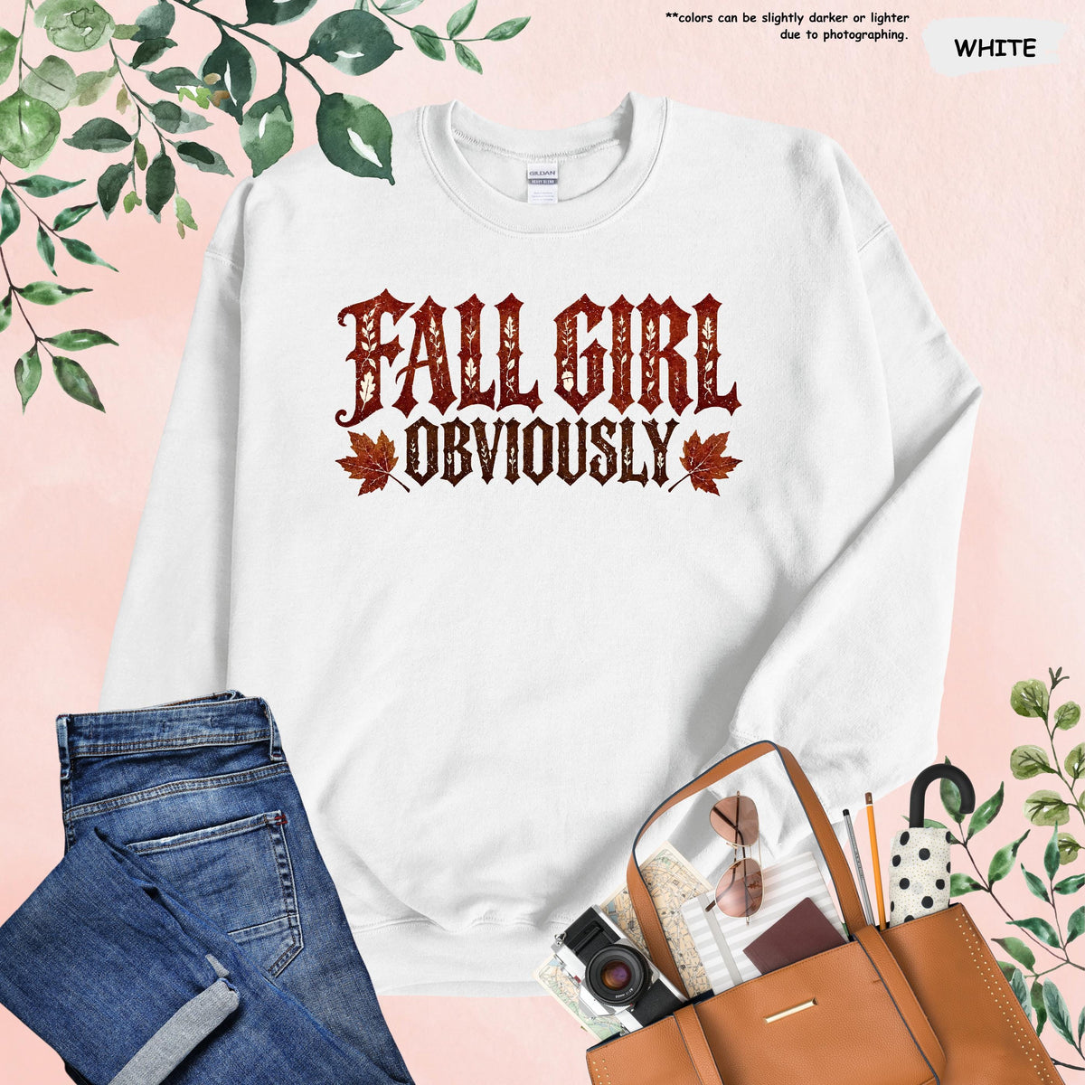 Fall Girl Obviously Hoodie, Autumn Leaf Sweatshirt, Girly Autumn Gift, Fall Season Hoodie, Fall Girl Sweatshirt, Fall Themed Sweater