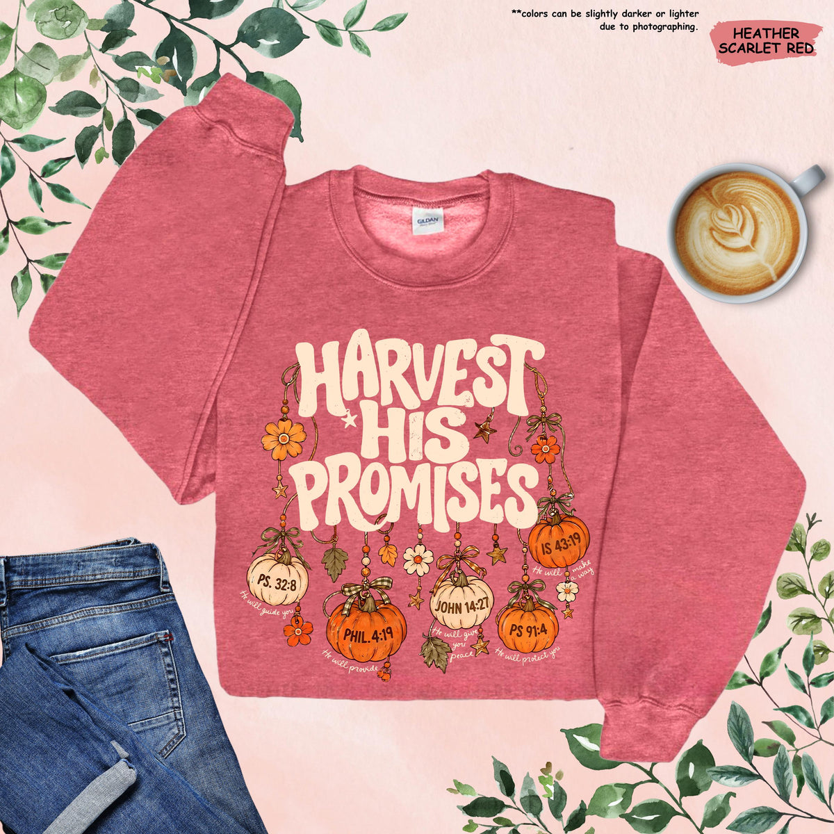 Give Thanks To The Lord Sweatshirt, Harvest His Promises Hoodie, Christian Mom Sweater, Religious Harvest Season Gift, Pumpkin Season Hoodie