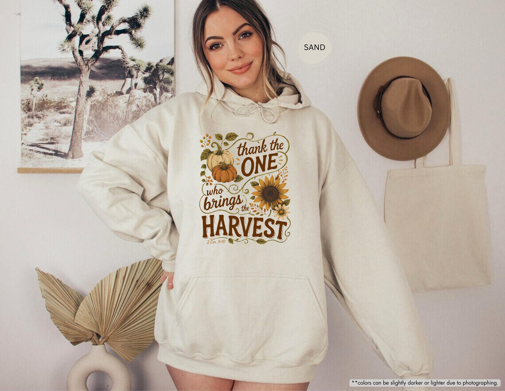 Religious Fall Season Sweatshirt, Womens Thanksgiving Hoodie, Gift for Christian, Bible Verse Quote Hoodie, Christian Harvest Season Sweater