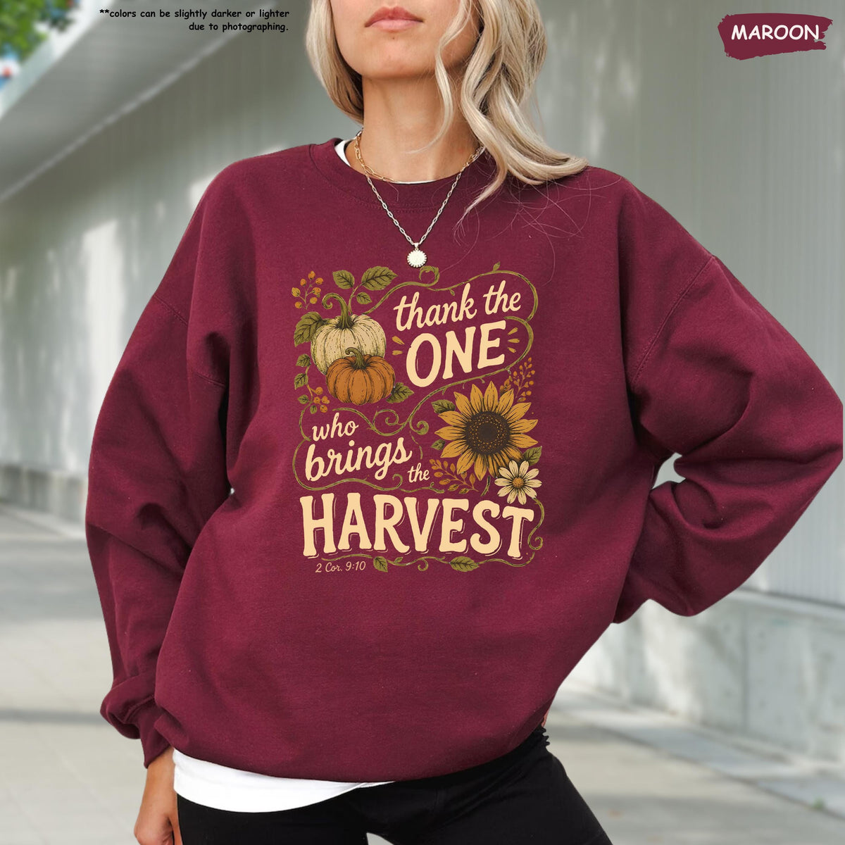 Religious Fall Season Sweatshirt, Womens Thanksgiving Hoodie, Gift for Christian, Bible Verse Quote Hoodie, Christian Harvest Season Sweater